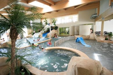 Indoor pool area of this camping village club